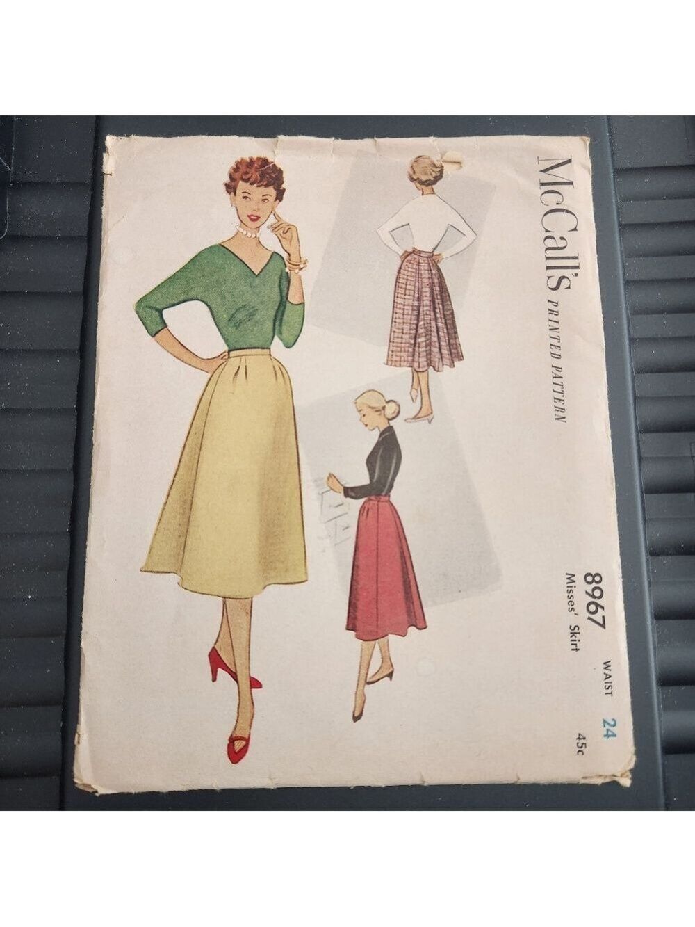 Vtg 1952 LOVELY Flared Back Skirt Pattern McCALLS 8967